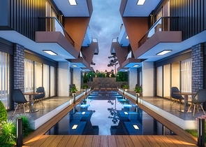 Вилла планировки 4+1 в микрорайоне Гузельоба - Анталия 