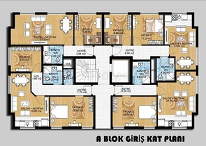 Квартиры планировки 2+1 и 3+1 в микрорайоне Гебизли - Анталия 