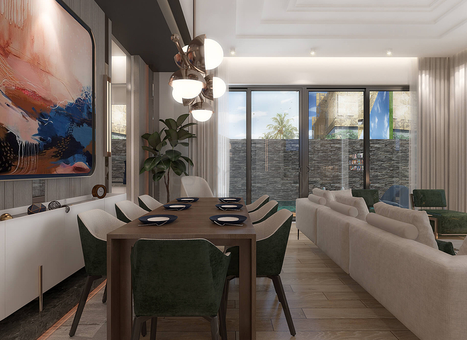 Виллы планировки 5+2 в районе Дошемеалты - Анталия 