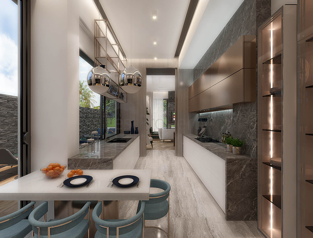 Виллы планировки 5+2 в районе Дошемеалты - Анталия 