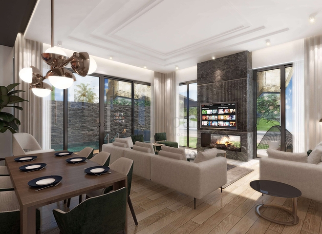 Виллы планировки 5+2 в районе Дошемеалты - Анталия 