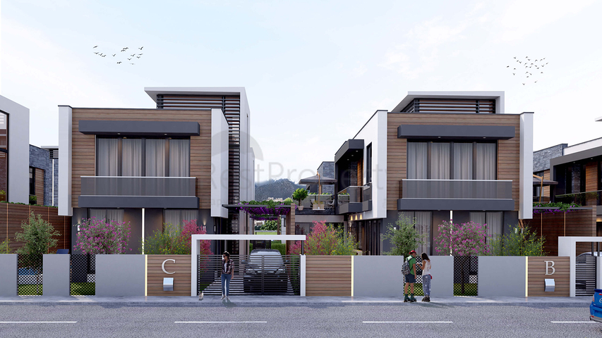 Виллы планировки 5+2 в районе Дошемеалты - Анталия 