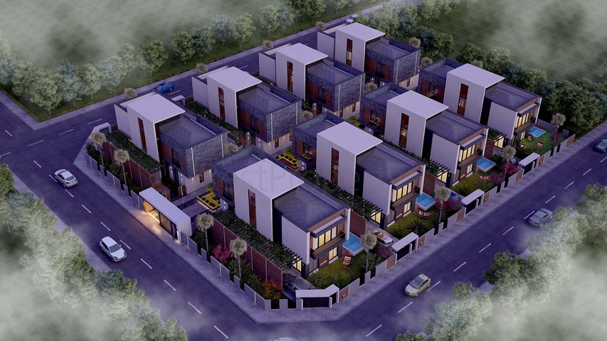 Виллы планировки 5+2 в районе Дошемеалты - Анталия 