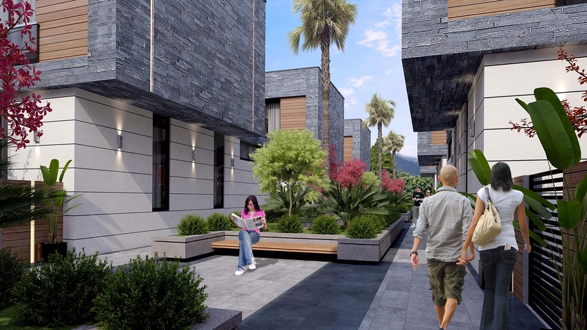 Виллы планировки 5+2 в районе Дошемеалты - Анталия 