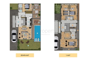 Виллы планировки 5+2 в районе Дошемеалты - Анталия 