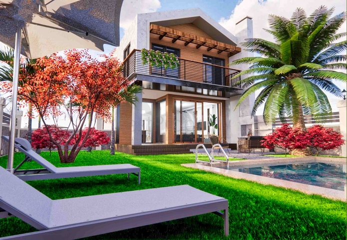 Просторные виллы планировки 4+1 в районе Дошемеалты - Анталия 