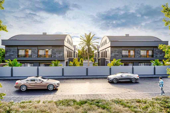 Вилла планировки 7+1 в микрорайоне Моллаюсуф - Анталия 