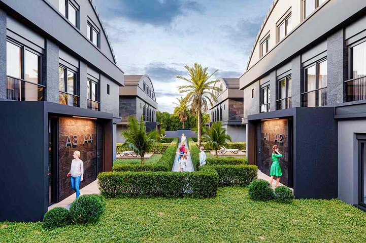 Вилла планировки 7+1 в микрорайоне Моллаюсуф - Анталия 