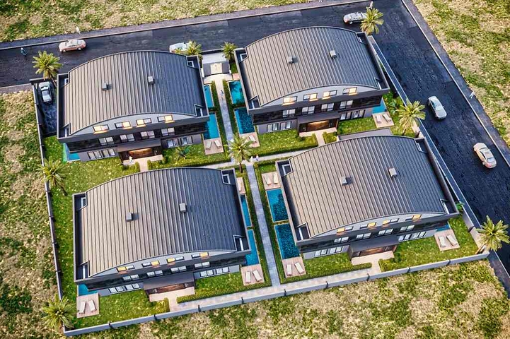 Вилла планировки 7+1 в микрорайоне Моллаюсуф - Анталия 