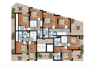 Квартиры планировки 4+1 в микрорайоне Хурма - Анталия