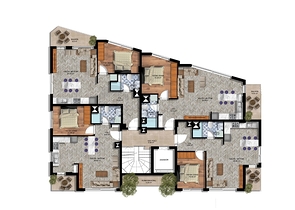 Квартиры планировки 4+1 в микрорайоне Хурма - Анталия