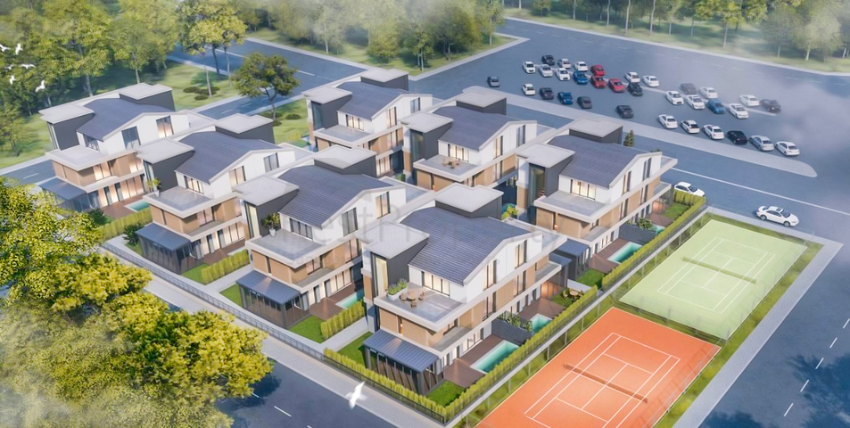 Виллы планировки 6+2 в районе Алтынташ - Анталия 