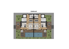 Виллы планировки 6+2 в районе Алтынташ - Анталия 