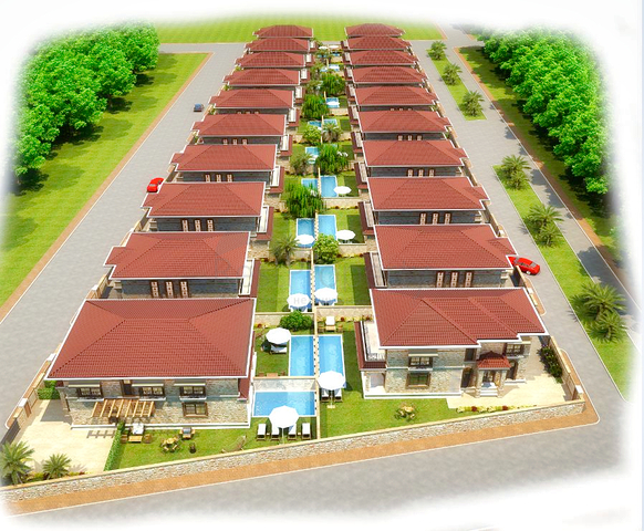 Виллы планировки 4+1 в районе Дошемеалты - Анталия 