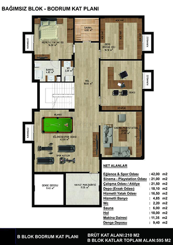 Виллы планировки 4+1 и 6+1 в районе Дошемеалты - Анталия 