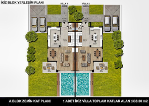 Виллы планировки 4+1 и 6+1 в районе Дошемеалты - Анталия 