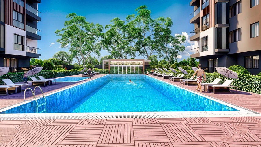 Квартиры планировки 1+1,2+1 в районе Кепез - Анталия 