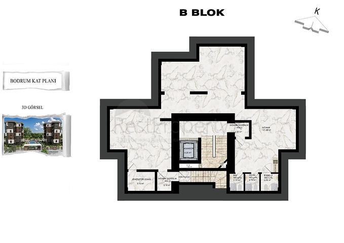 Квартиры планировки 1+1,2+1 в районе Кепез - Анталия 