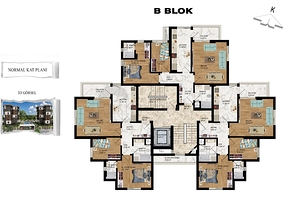 Квартиры планировки 1+1,2+1 в районе Кепез - Анталия 