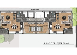 Квартиры планировки 2+1 дуплекс в микрорайоне Лара - Анталия 