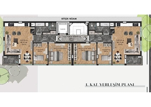 Квартиры планировки 2+1 дуплекс в микрорайоне Лара - Анталия 