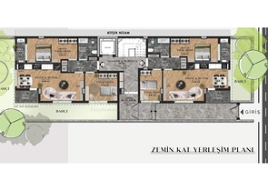 Квартиры планировки 2+1 дуплекс в микрорайоне Лара - Анталия 