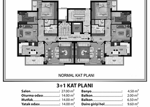 Инвестиционный проект планировки 2+1 и 3+1 в районе Кепез - Анталия 