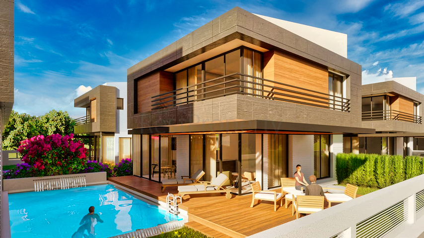 Виллы в закрытом комплексе район Дошемеалты - Анталия 