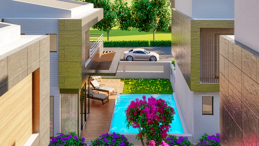 Виллы в закрытом комплексе район Дошемеалты - Анталия 