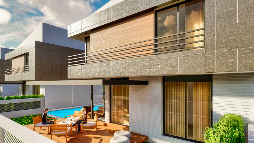 Виллы в закрытом комплексе район Дошемеалты - Анталия 