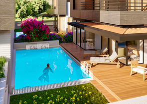 Виллы в закрытом комплексе район Дошемеалты - Анталия 