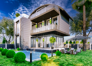 Вилла планировки 4+1 размером 300 м2 в Белеке