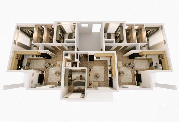 Квартиры планировки 2+1 в районе Белек - Анталия  