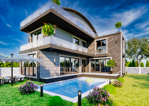 Виллы планировки 6+1 в районе Белек - Анталия 