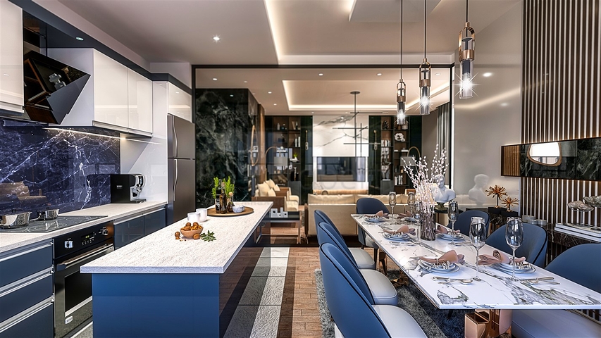 Квартиры планировки 2+1 , 4+1 и 5+1 дуплекс в центре города Анталия 