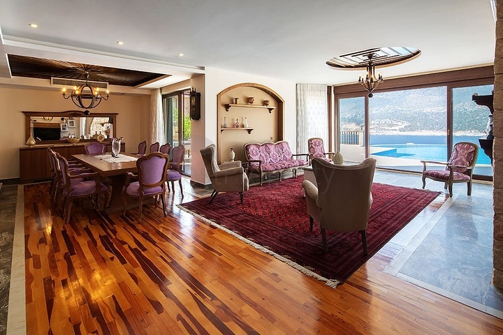 Элитная вилла с видом на Средиземное море в Каше Анталья