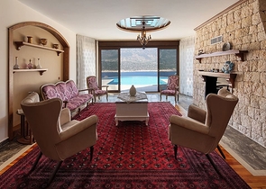 Элитная вилла с видом на Средиземное море в Каше Анталья