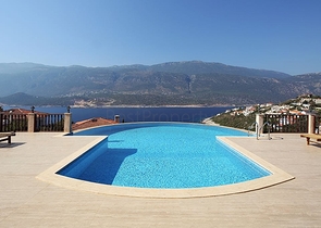 Элитная вилла с видом на Средиземное море в Каше Анталья