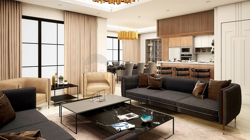 Вилла планировки 5+1 в районе Белек - Анталия  Вилла планировки 5+1 в районе Белек - Анталия