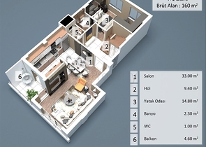 Квартиры планировки 2+1,3+1, 4+1  дуплекс в центре города Анталия  