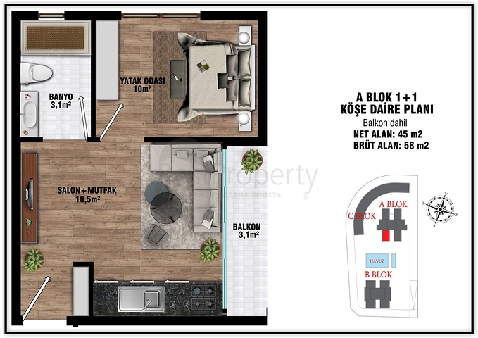 Инвестиционный проект в микрорайоне Алтынташ - Анталия 
