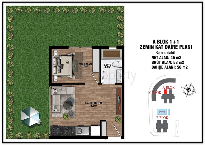 Инвестиционный проект в микрорайоне Алтынташ - Анталия 