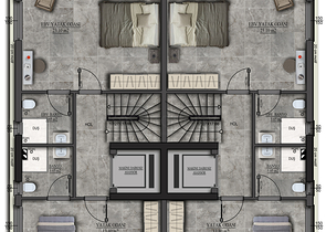 Виллы планировки 5+1 в районе Моллаюсуф - Анталия 