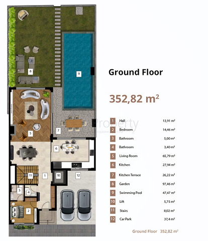 Вилла планировки 5+1 в элитном районе Дошемеалты - Анталия 