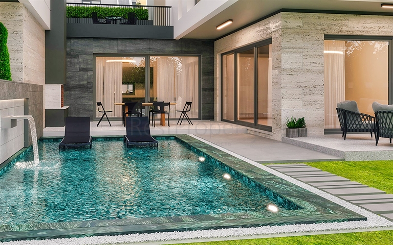 Вилла планировки 5+1 в элитном районе Дошемеалты - Анталия 