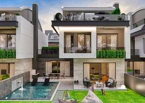 Вилла планировки 5+1 в элитном районе Дошемеалты - Анталия 