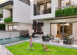 Вилла планировки 5+1 в элитном районе Дошемеалты - Анталия 