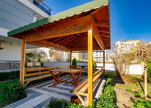 Квартира с придомовым бассейном планировки 2+1 в микрорайоне Хурма - Анталия 