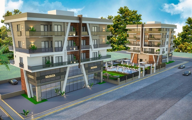 Квартиры планировки 2+1  в районе Кепез - Анталия 