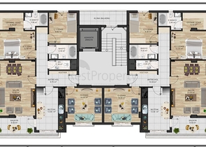 Квартиры планировки 3+1 в районе Кепез - Анталия 